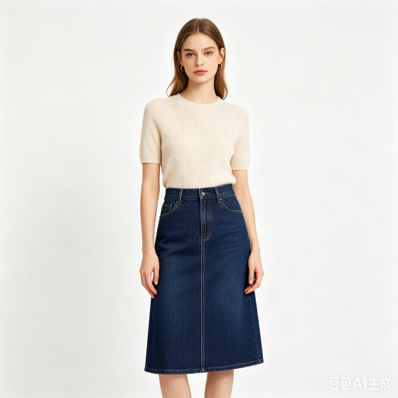 Women's High-Waist Bodycon Denim Mini Skirt